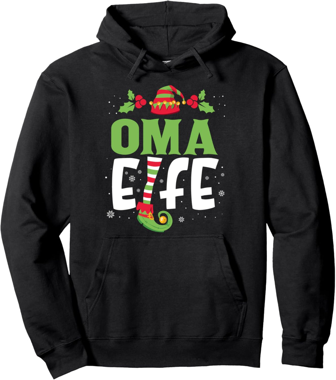 Oma Elfe Familien Outfit Weihnachten Partnerlook Elfen Pullover Hoodie
