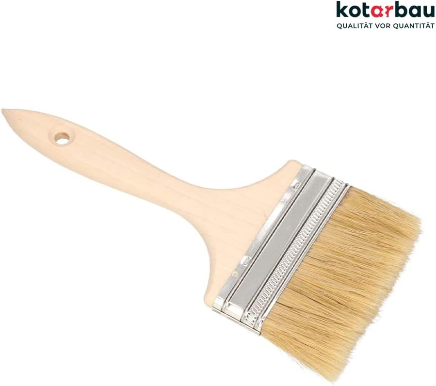 KOTARBAU® 20er Set Farbpinsel Mit Holzgriff Alle 102 mm Flachpinsel Beizen Lasur Farben Malerpinsel