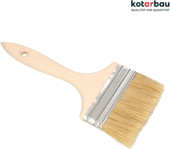 KOTARBAU® 20er Set Farbpinsel Mit Holzgriff Alle 102 mm Flachpinsel Beizen Lasur Farben Malerpinsel
