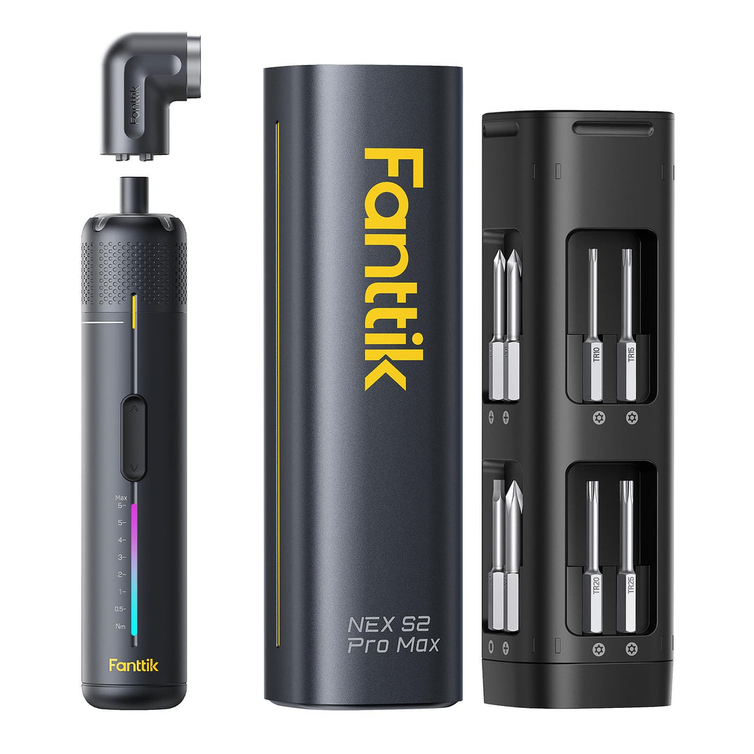 Fanttik S2 Pro Max Elektroschrauber Akkuschrauber Set, 7 Drehmomenteinstellungen, 0,5 bis 6 Nm, 16 m