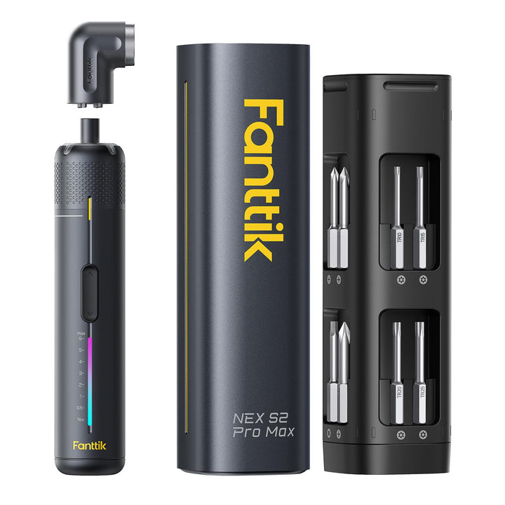 Fanttik S2 Pro Max Elektroschrauber Akkuschrauber Set, 7 Drehmomenteinstellungen, 0,5 bis 6 Nm, 16 m