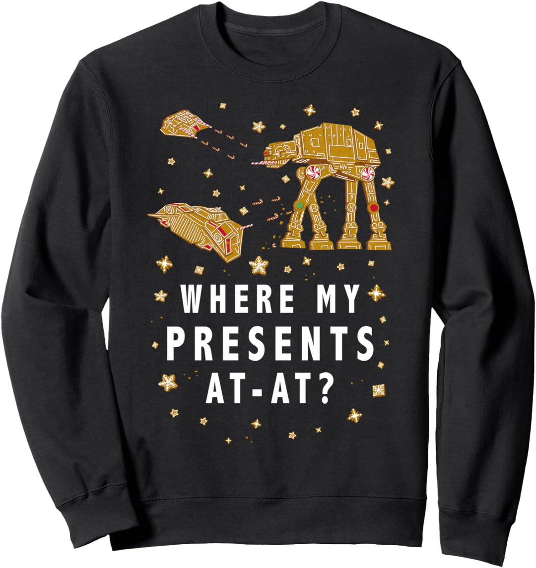 Star Wars Christmas Where My Presents AT-AT Sweatshirt