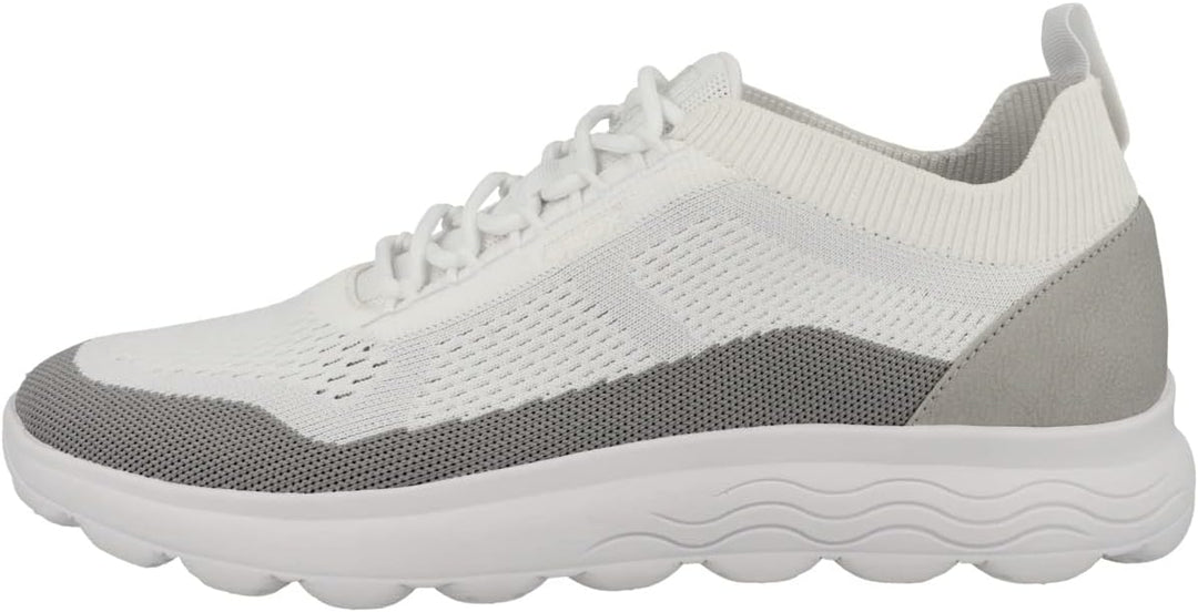 Geox Herren U Spherica A Sneakers 39 EU Schmal White Light Grey, 39 EU Schmal White Light Grey