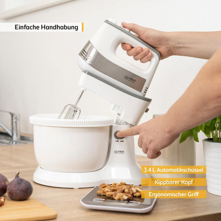 TZS First Austria 2 in 1 Handmixer und Standmixer | 3,4L | Automatikantrieb | 500W | 5 Geschwindigke