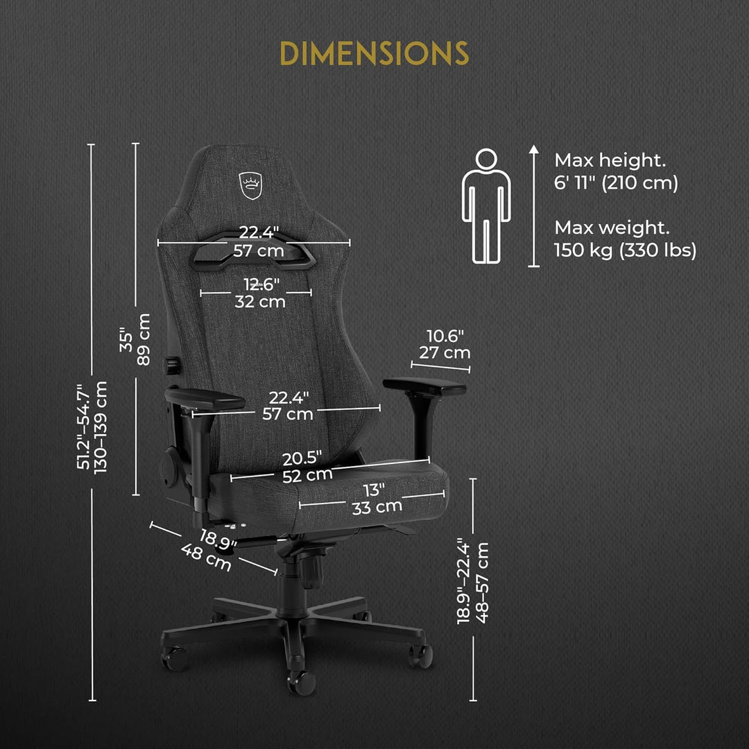 noblechairs Hero TX Gaming Stuhl - Bürostuhl Ergonomisch - Schreibtischstuhl - Gaming Chair PC - Gam