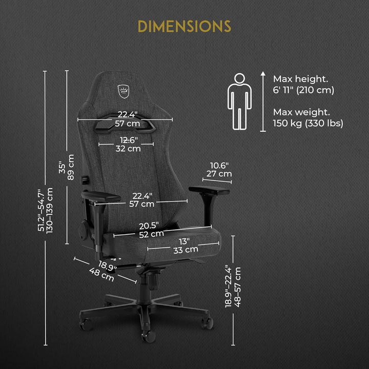 noblechairs Hero TX Gaming Stuhl - Bürostuhl Ergonomisch - Schreibtischstuhl - Gaming Chair PC - Gam