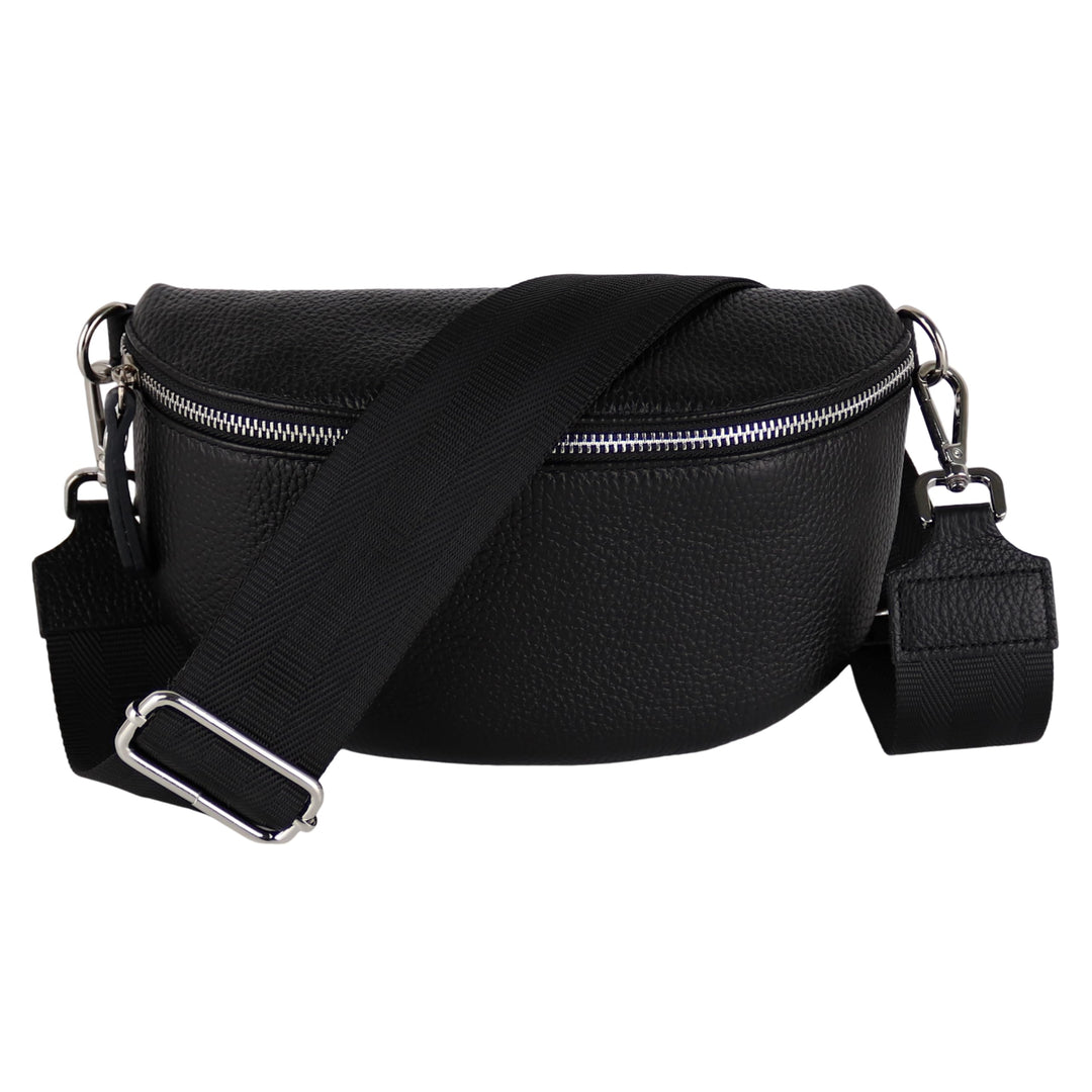 MIRROSI® Bauchtasche Damen, Echtleder, Made in Italy, Umhängetasche, Brusttasche, Crossbody Bag (1 T
