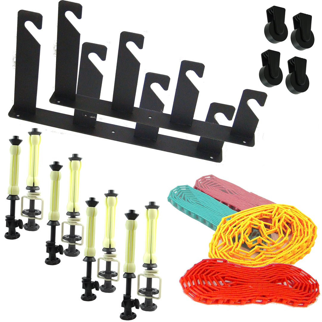 DYNASUN Montageset Wand Hintergrundsystem ESB4 Wandmontage für 4 Hintergrund Inkl. Achsen, Expan, Ge