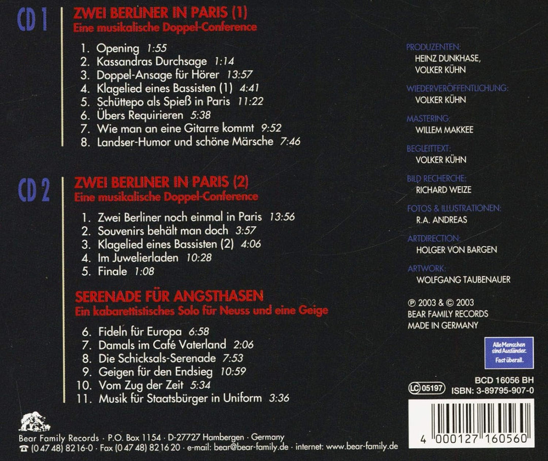Zweimal Neuss Von Gestern, Audio-CD
