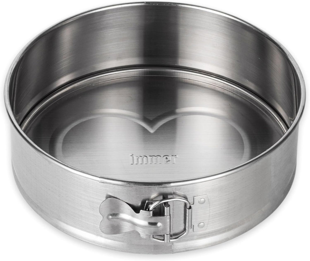 Backform Edelstahl Kuchenform Springform, unbeschichtet PFAS-frei aus 18/8-Edelstahl Spülmaschinenfe