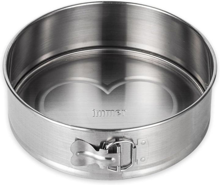 Backform Edelstahl Kuchenform Springform, unbeschichtet PFAS-frei aus 18/8-Edelstahl Spülmaschinenfe