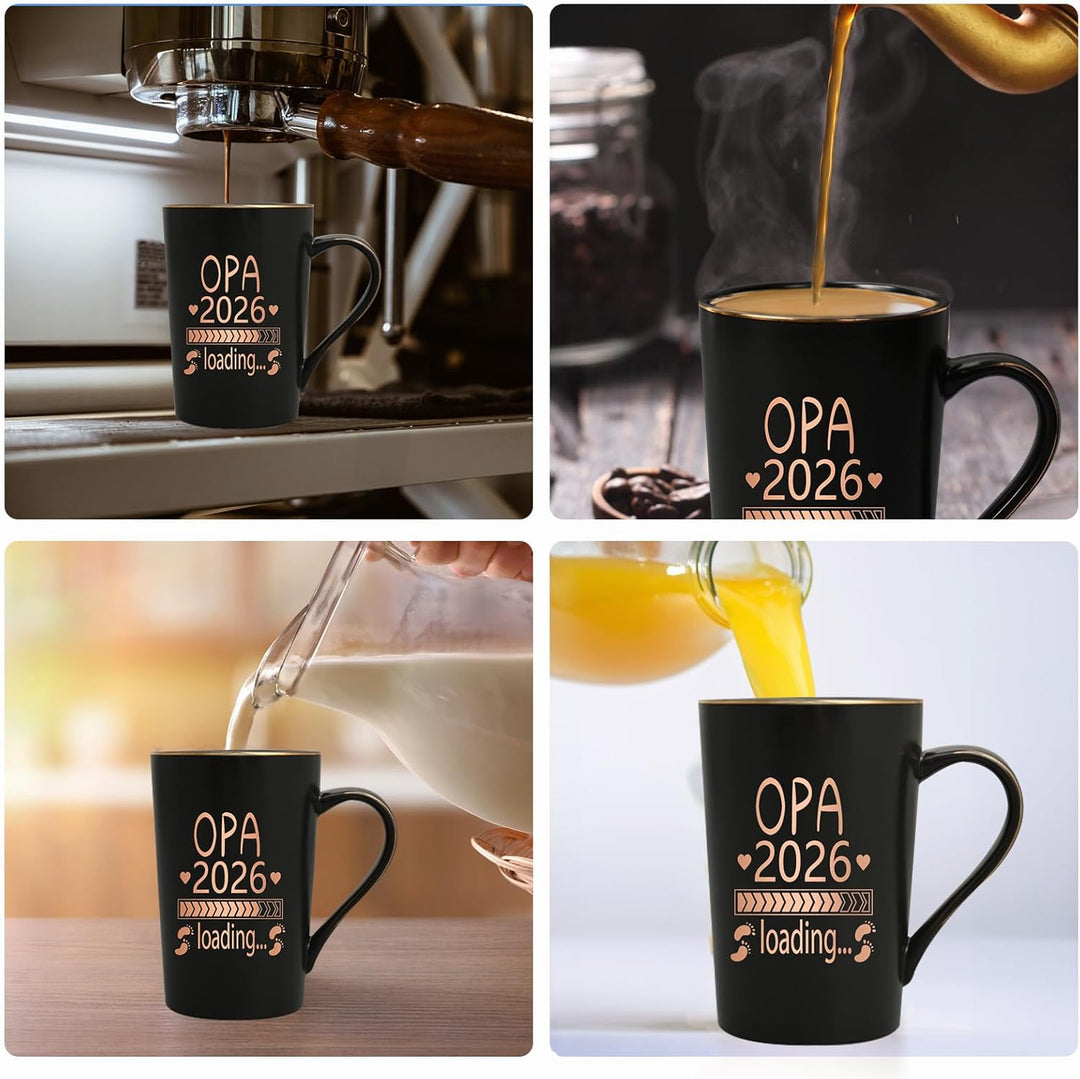 Opa Tasse 2026 Loading, Du Wirst Opa Kaffeetasse, Geschenk für Werdende Grosseltern zu Weihnachten,