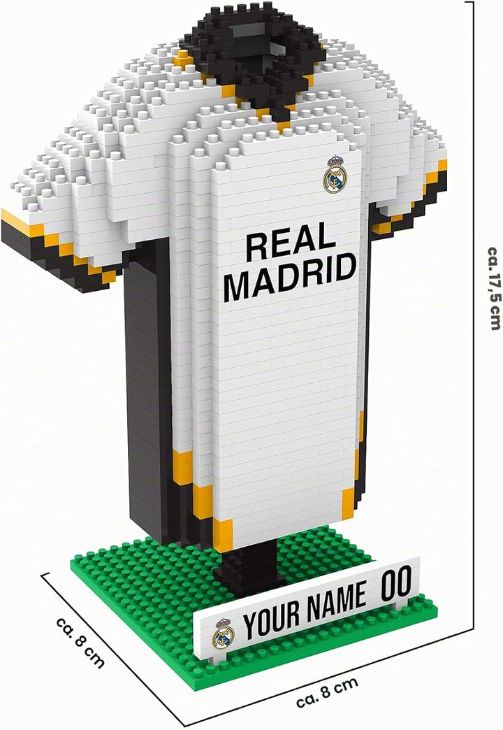 FOCO Offizielles Lizenzprodukt Personalisiertes Fussball-3D-BRXLZ-Schreibtisch-Trikot (Real Madrid C