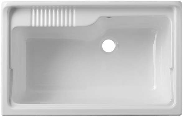 Negrari 9010KAM Waschbecken aus Kunstharz, 80 x 50 cm, Weiss, 80 x 50 cm, 12 Einheiten