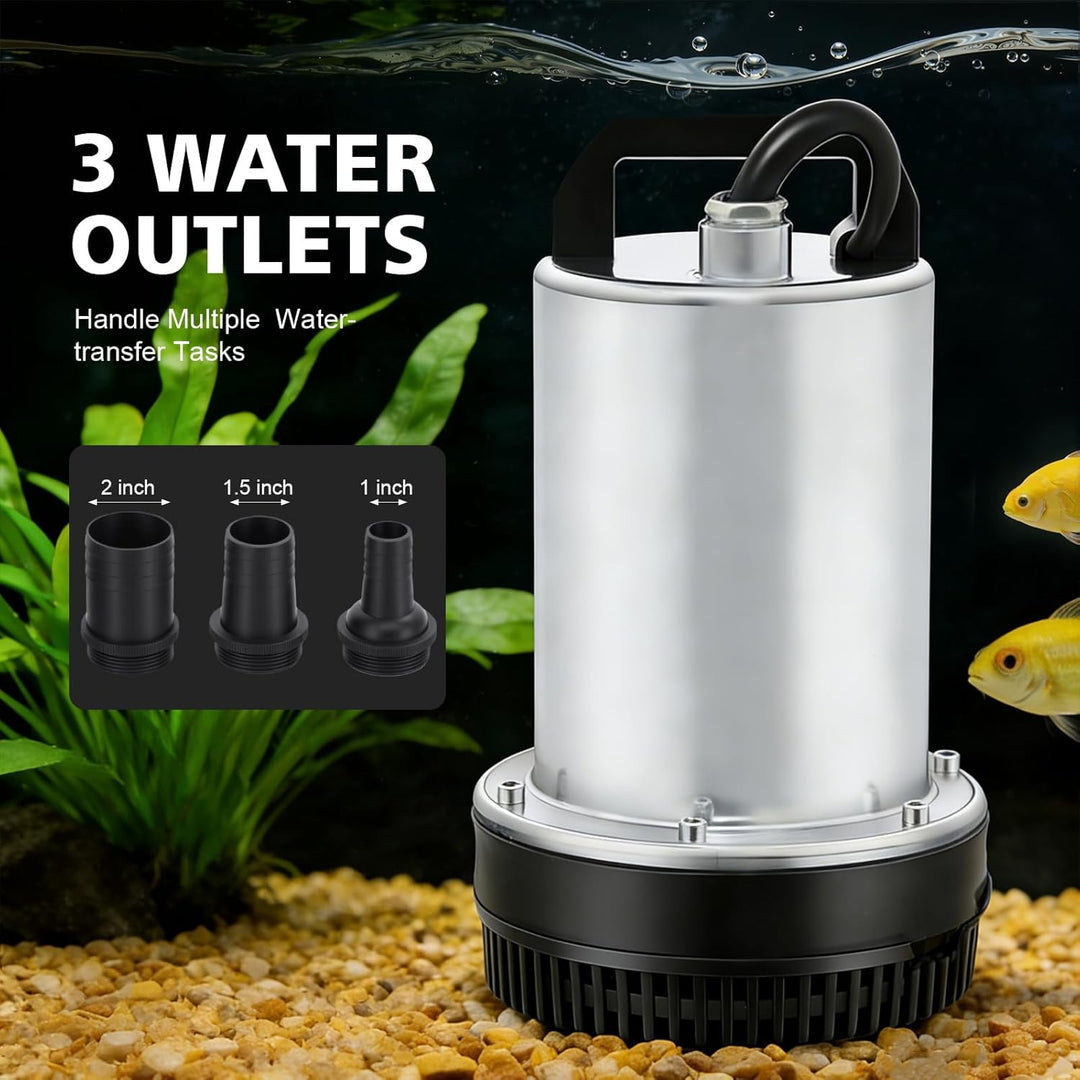 Tauchpumpe Gartenpumpe Wasserpumpe DC 12V 160W 3000rpm 50L/min Förderhöhe: 8m Auslass-Durchmesser: 2
