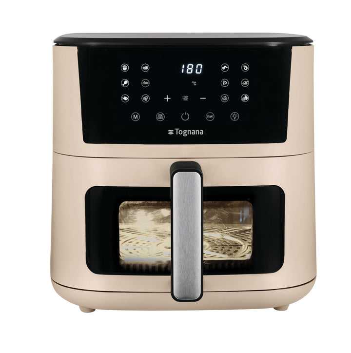 Tognana, Luftfritteuse 10L, Doppelwiderstand, Digitalanzeige, Timer, 80-200°C, Fenster, 2300W, Champ