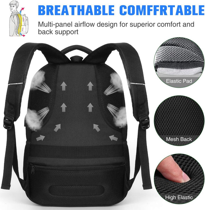 Laptop Rucksack Schulrucksack für 17.3 Zoll Laptop Daypacks für Herren Business Rucksack mit USB Lad