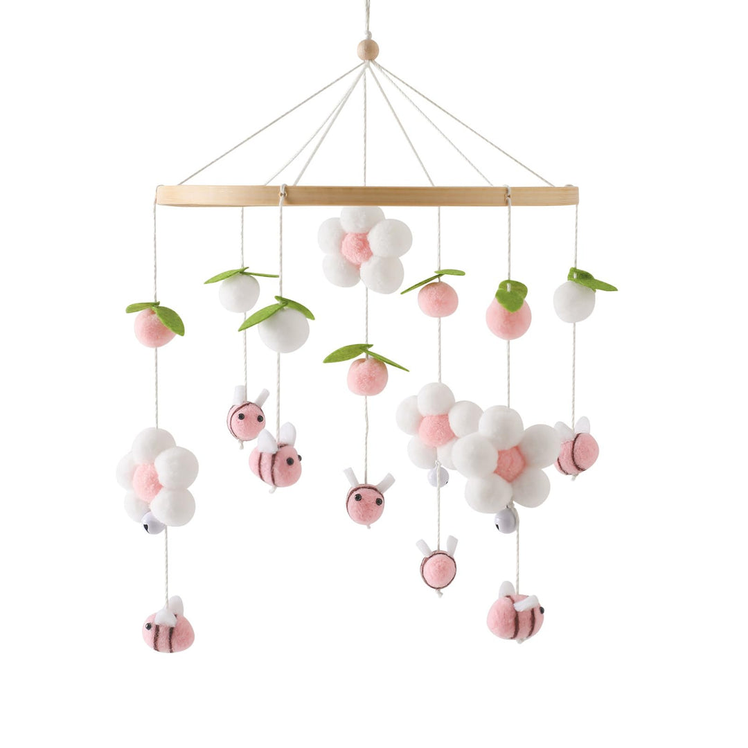Herfair Bienen Baby Mobiles Bettglocke Blumen, Mobile Baby Windspiele Babybett Anhänger Baby Mobile