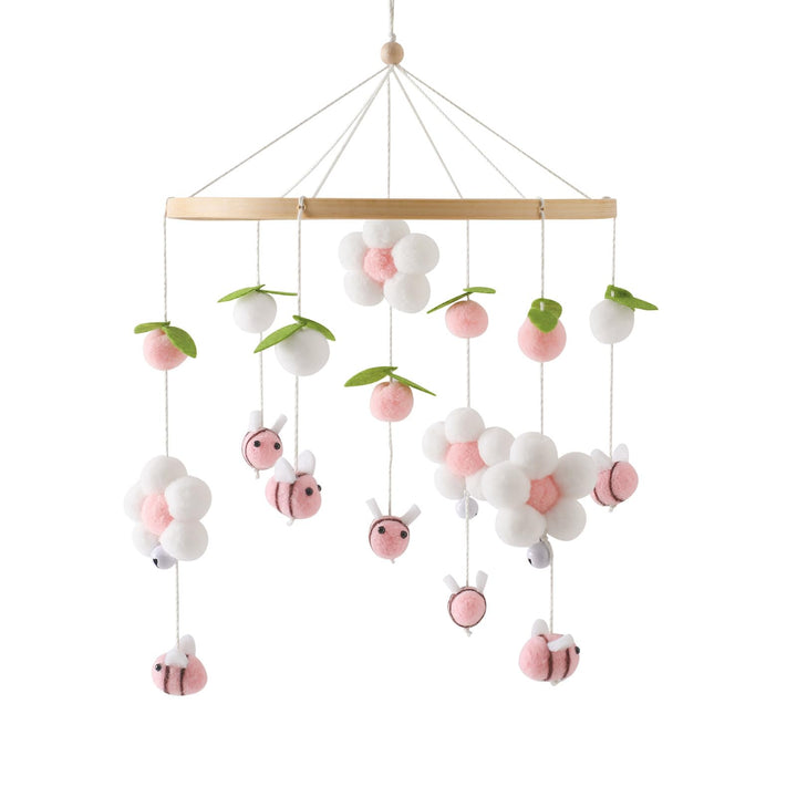 Herfair Bienen Baby Mobiles Bettglocke Blumen, Mobile Baby Windspiele Babybett Anhänger Baby Mobile