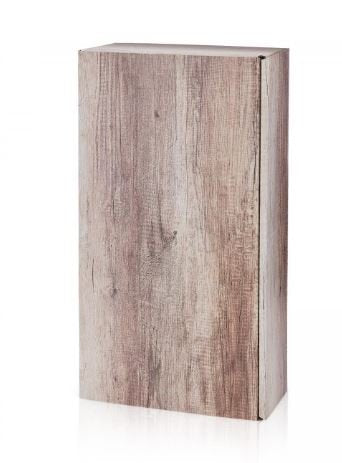 10 x Weinkarton, Weinverpackung, Flaschenkarton "Rustikal" für zwei Flaschen Wein/Sekt