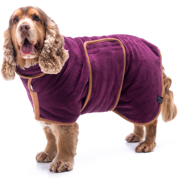 Lucky Paws® Luxuriöser Hundebademantel - Doppellagiger Bademantel Hund - Super saugfähiger Ultraweic