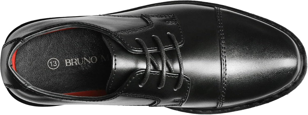 Bruno Marc Schnürhalbschuhe Jungen Anzugschuhe Derby Oxford Hochzeit Party Schuhe 32 EU Schwarz, 32