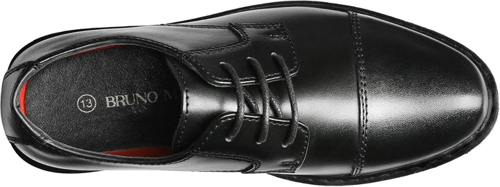 Bruno Marc Schnürhalbschuhe Jungen Anzugschuhe Derby Oxford Hochzeit Party Schuhe 32 EU Schwarz, 32