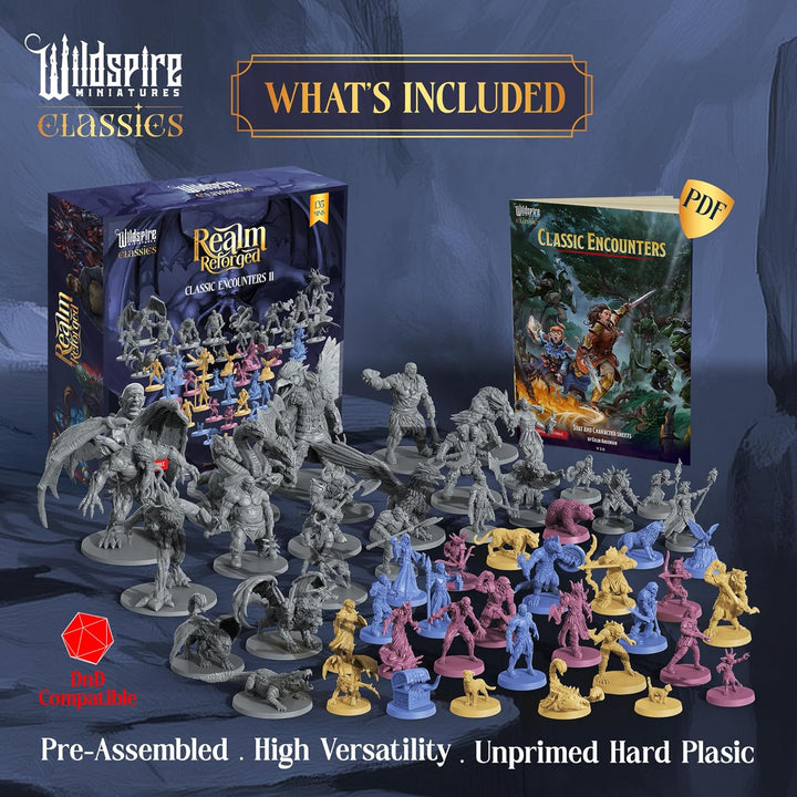 Classic Encounters II - 135 Monsters & Encounters for DND Miniatures Bulk & Dungeons Dragons | 28mm