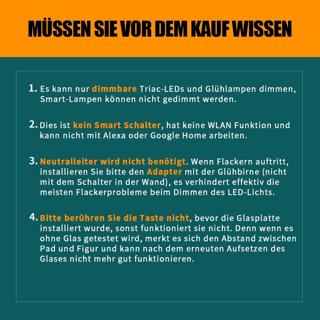 2er-Pack CNBINGO Dimmer Wechselschalter für LED-Leuchten - Touch Lichtschalter unterputz - Dimmschal