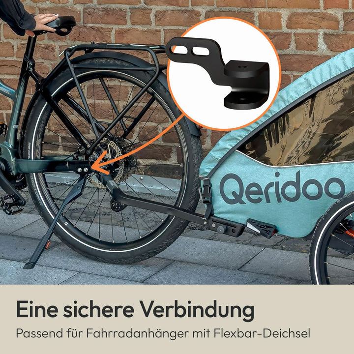 Qeridoo Kupplung für Montage an Fahrradständer - ab Fahrradanhänger Baujahr 2017