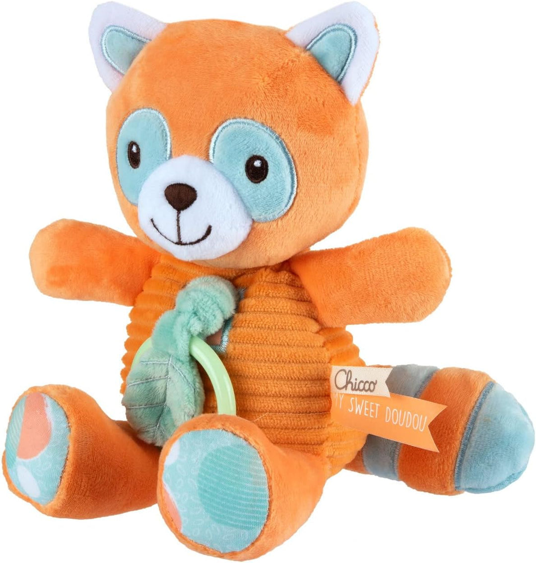 Chicco - Spieluhr Panda Rot, My Sweet Doudou, Kinderbett, aus weichem Velours, mit süsser Melodie, 0