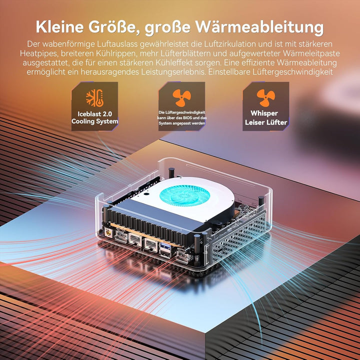 GEEKOM Mini PC AX8 Max Windows 11 Pro Vorinstalliert mit AMD Ryzen 7 8745HS,16GB DDR5+1TB SSD, AMD R