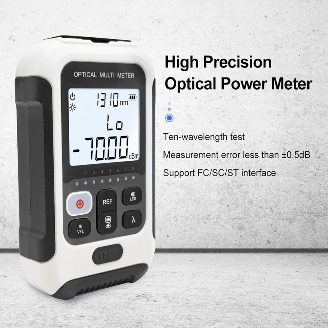 Glasfaser Leistungs Messer, 3 In 1 FTTH Glasfaser Tester Mit Optisches LeistungsmessgeräT, Netzwerkk