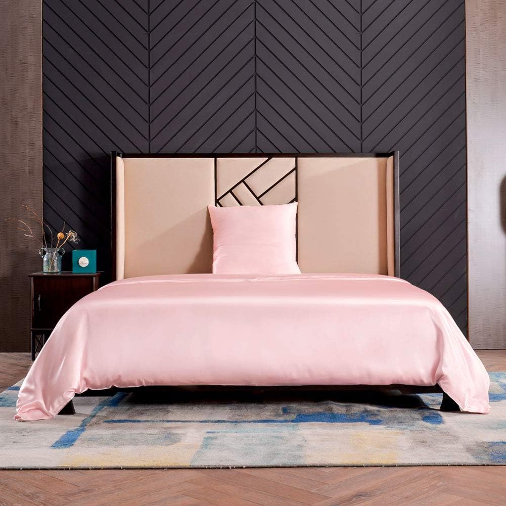THXSILK Seidenbettwäsche Set 2 teilig, Bettbezug 135 x 200 cm und 80 x 80 cm Kissenbezug, Hypoallerg