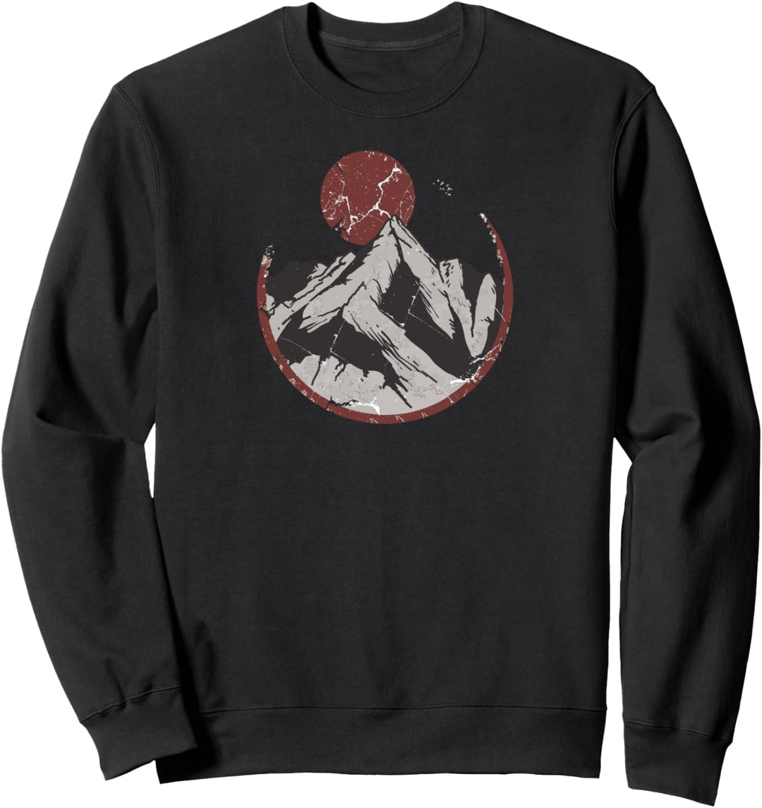 Japan Sonnenuntergang Natur Wandern Berge Sweatshirt