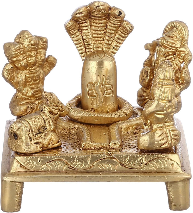 Purpledip Statue von Shiva parivaar, Golden, Standard