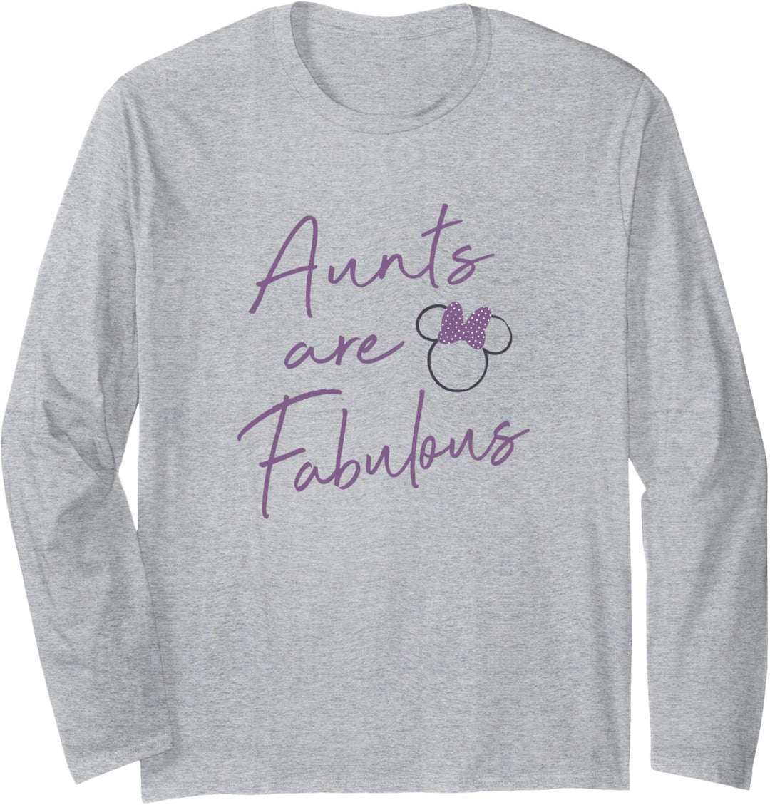 Disney Minnie Mouse Aunts Are Fabulous Purple Text Langarmshirt