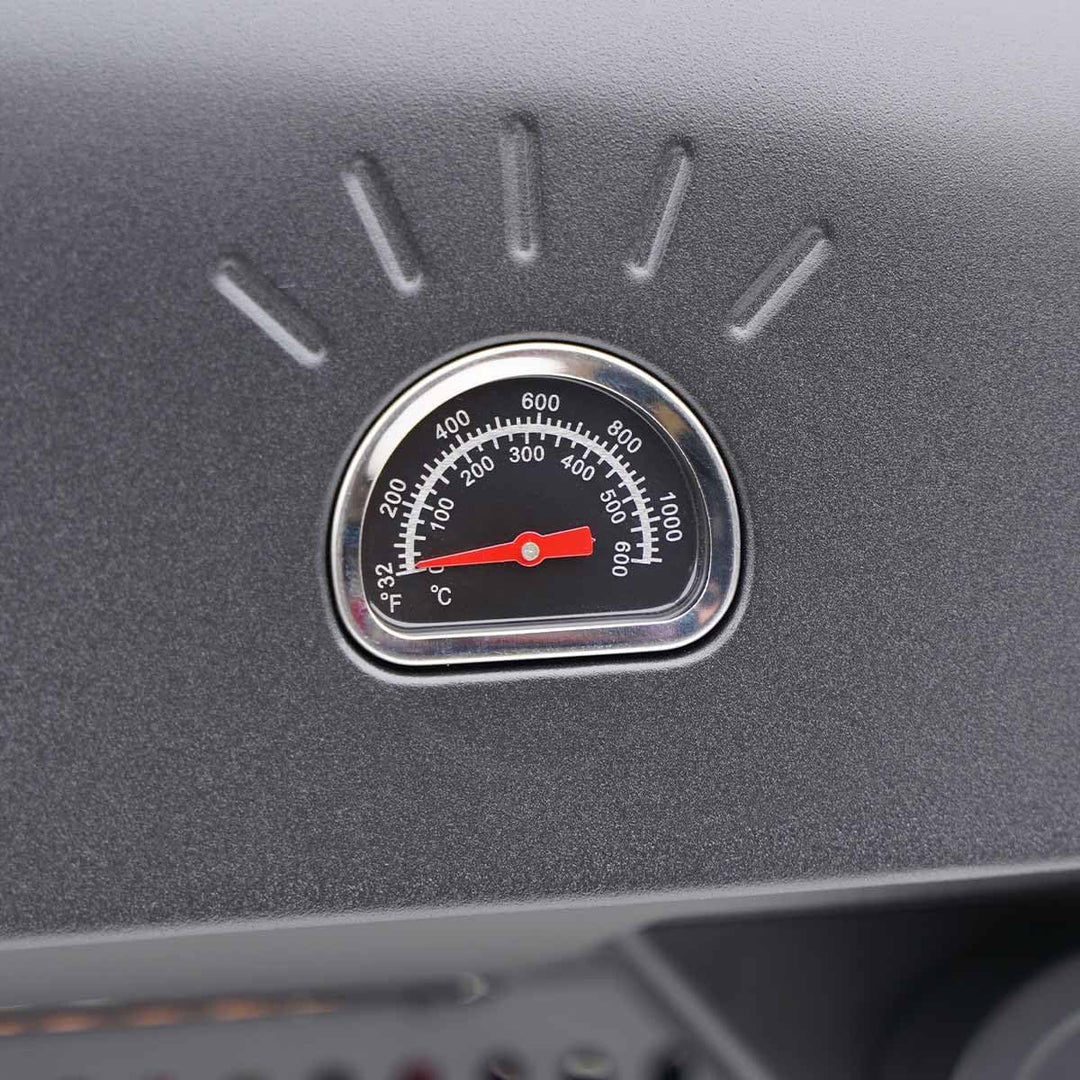 SANTOS Pizzaofen O-140 Black mit Motor – Gas-Pizzaofen 4,7 kW – Drehteller & 360° Bräunung – Cordier