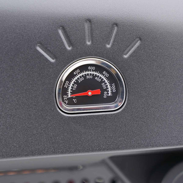 SANTOS Pizzaofen O-140 Black mit Motor – Gas-Pizzaofen 4,7 kW – Drehteller & 360° Bräunung – Cordier