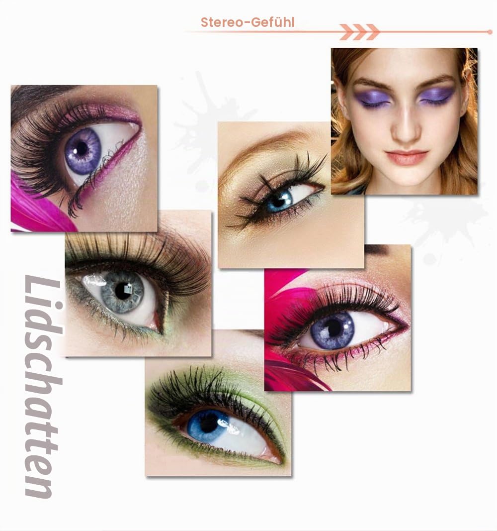 JasCherry 180 Farben Matt und Schimmern Lidschatten Makeup Paletten mit Blush Rouge, Brauenpuder, Ko