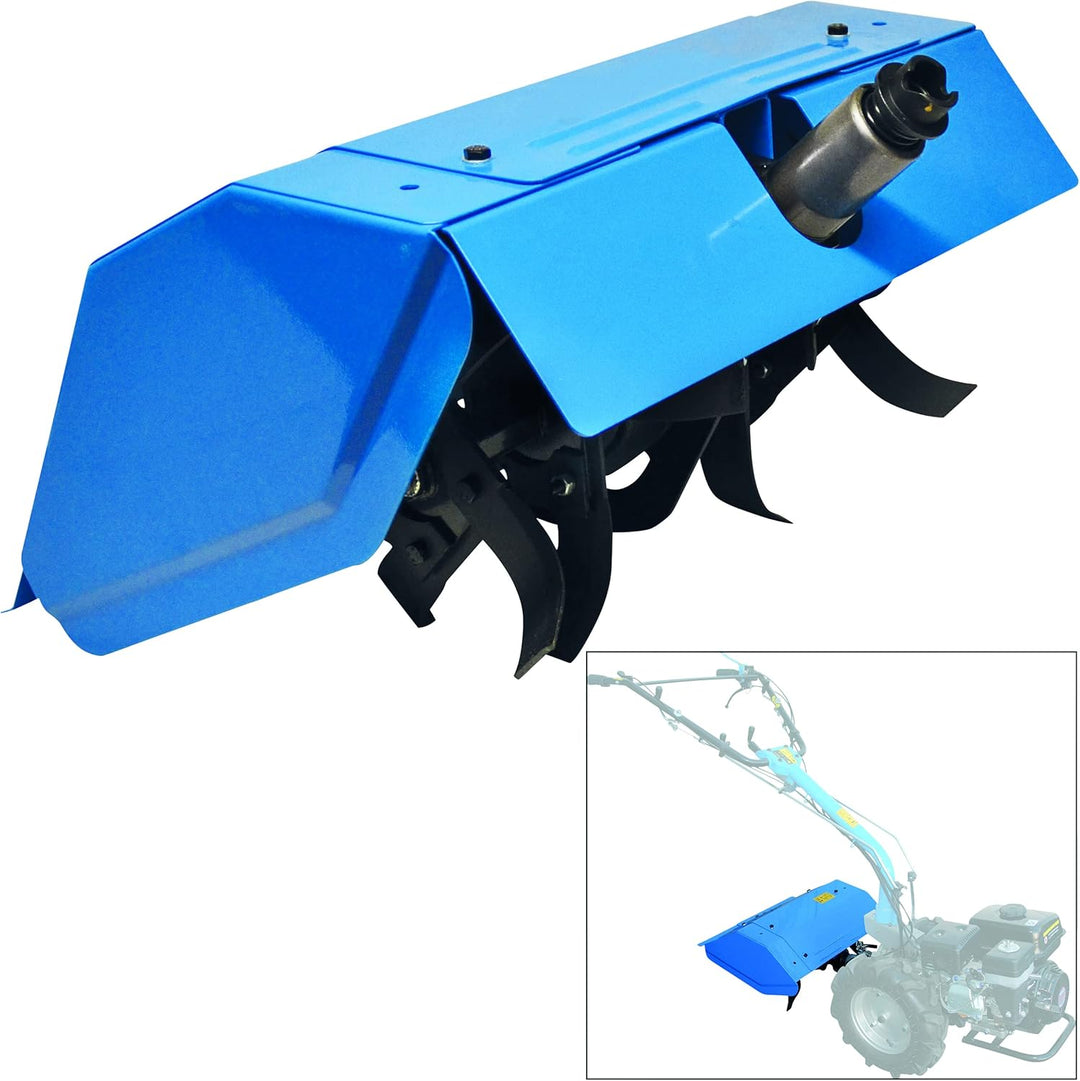 Güde 95189 GKM 900 2 IN 1 Kehrmaschine zu 95180, Blau, 95 x 100 x 36 cm & 95183 GGF 620 Gartenfräse