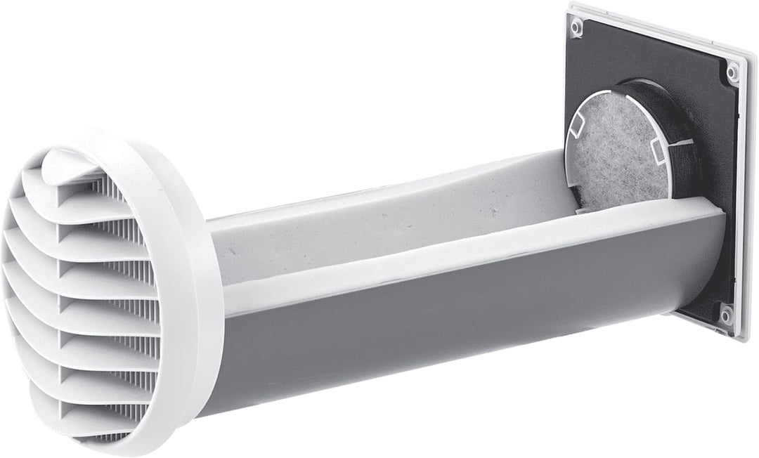 SIEGENIA AEROTUBE DD 160 Wand-Lüfter, dezentrale Wohnraum-Lüftung mit passiver Zu- &amp; Abluft, Lüftung