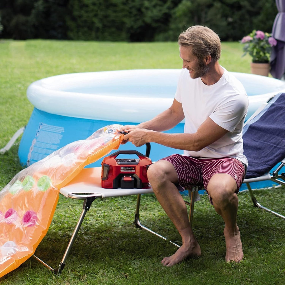 Einhell Akku-Kompressor PRESSITO Power X-Change (Li-Ion, 18/230 V, max. 11 bar, 71 cm Schlauchlänge,