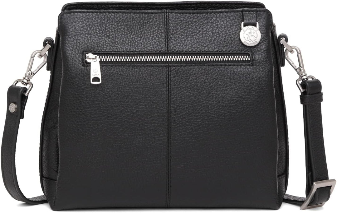Adax Stylish Elegant Echtleder Umhängetasche Schultertasche Damen, Hüfttasche Gross Desigual Crossbo