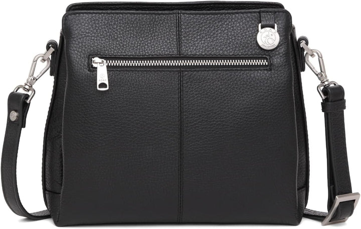 Adax Stylish Elegant Echtleder Umhängetasche Schultertasche Damen, Hüfttasche Gross Desigual Crossbo