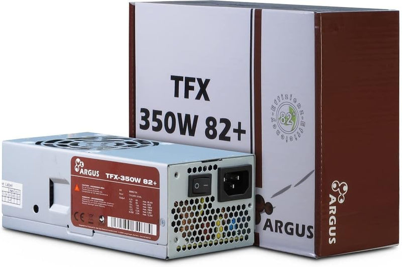 INTER-TECH TFX-350W Netzteil 80mm Luefter aktive PFC 1x20+4pin 1x4+4pin 1x PCIe 6+2 2X IDE 3xSATA 1x