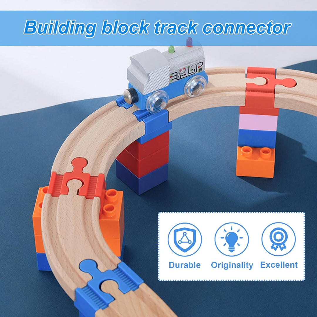 28 Stück Holzeisenbahn Schienen Adapter Eisenbahn, Adapter für Holzeisenbahnen, Holz Schienen Connec