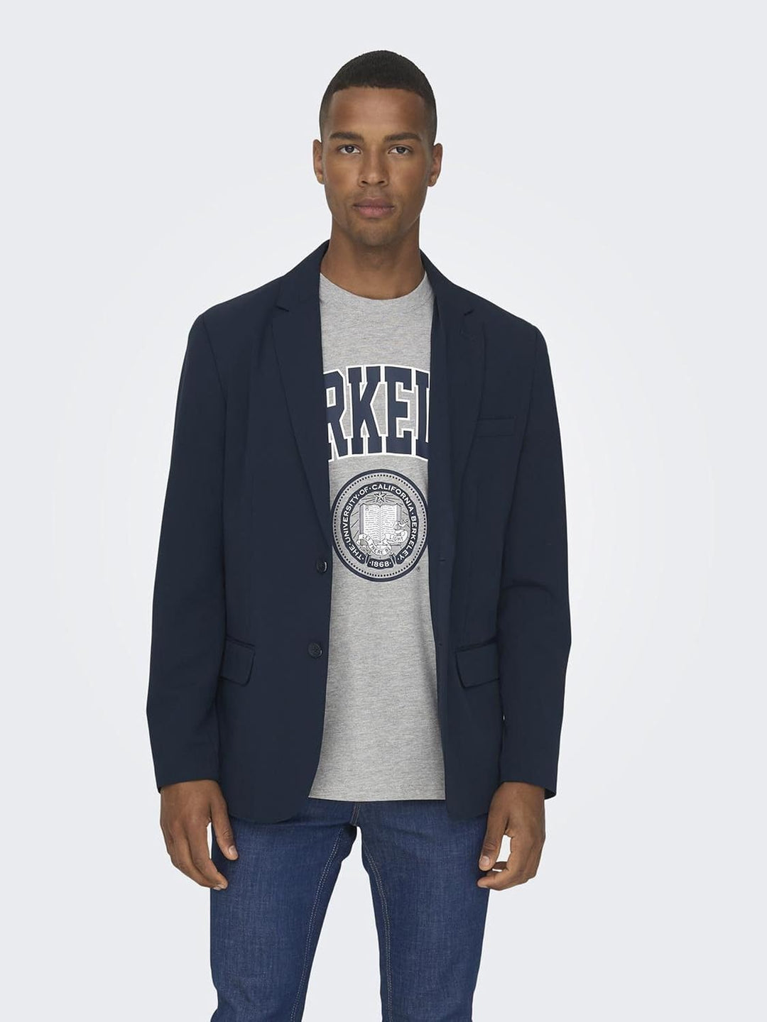 Only &amp; Sons Male Blazer -ONSEVE Blazer | Blazer 48 Navy Blazer, 48 Navy Blazer