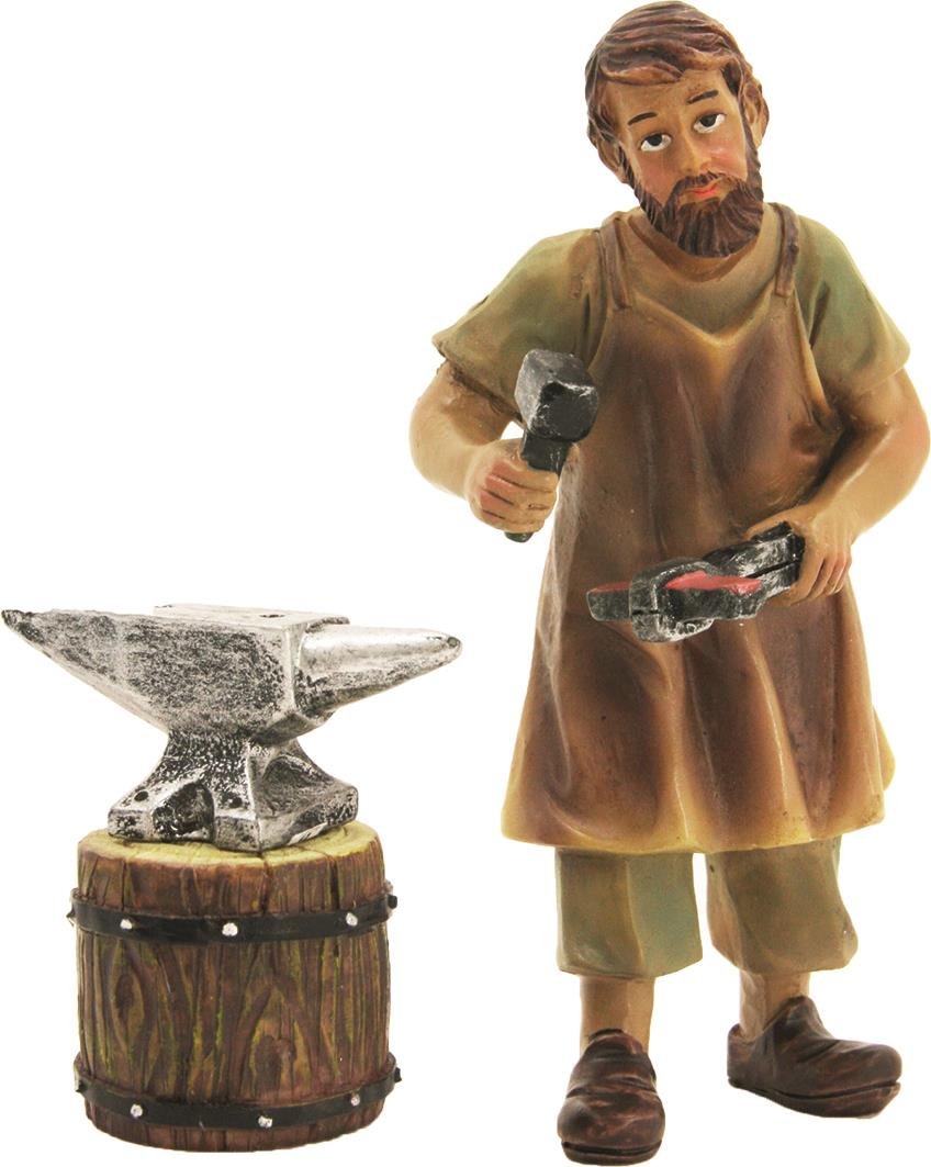Krippenfigur, Schmied mit Amboss Höhe Figur ca. 10cm