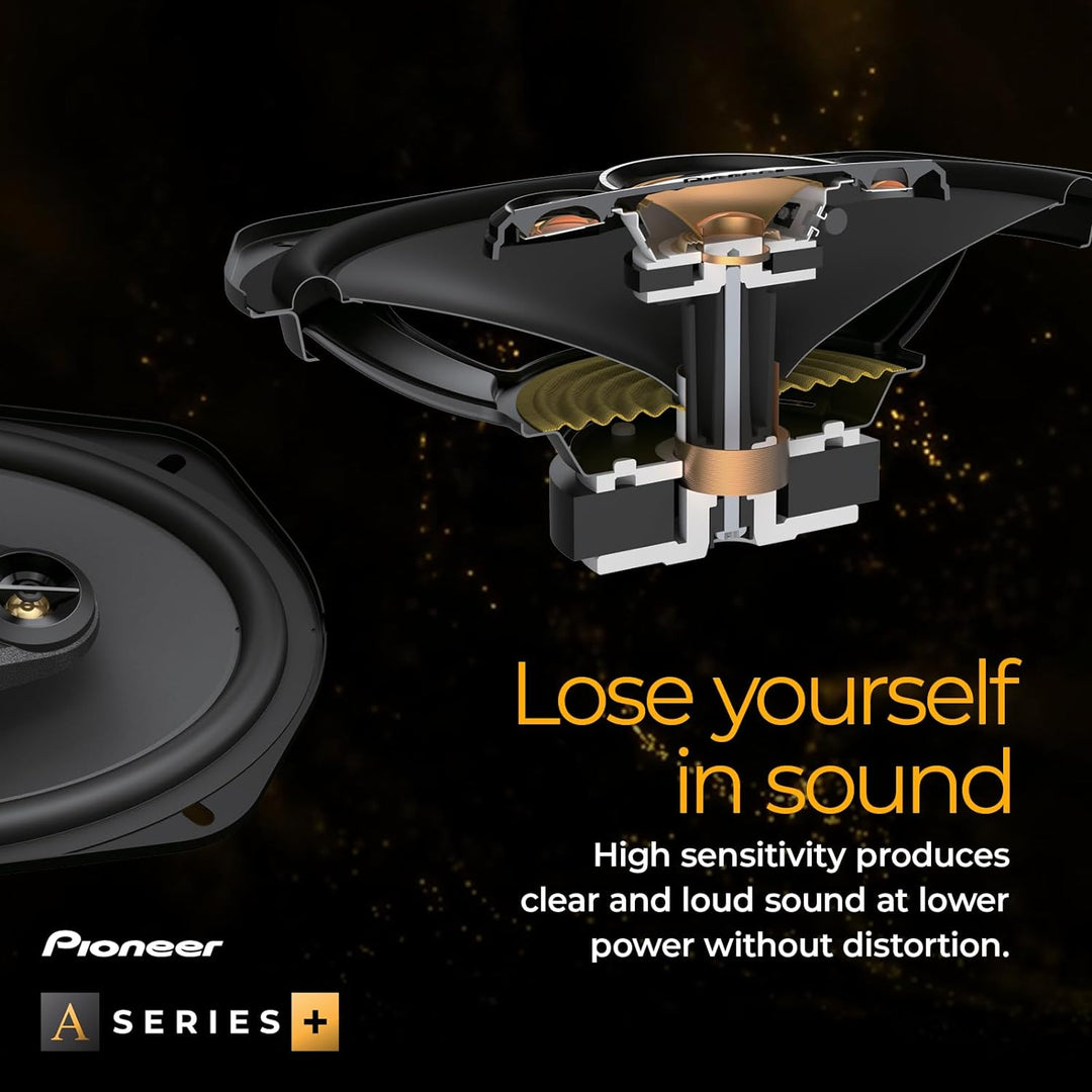 Pioneer TS-A1601C 16,5 cm 2-Weg-Komponentenlautsprecher Set mit 2 Lautsprechern (je 350 W max, 80 W